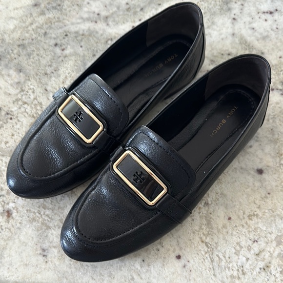 Tory Burch Black Leather Loafers - Picture 2 of 4